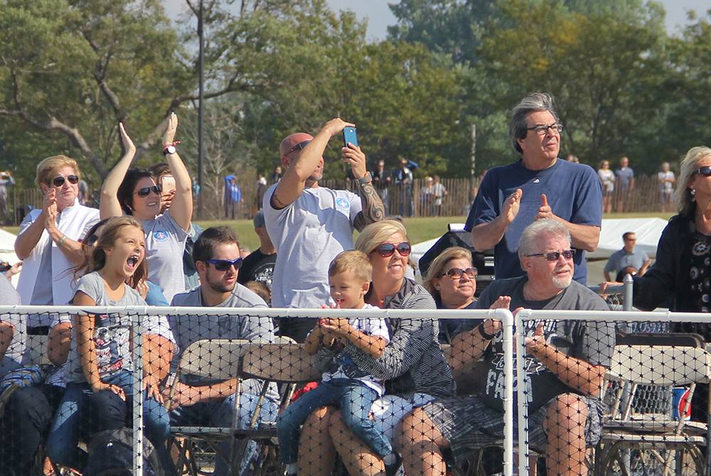 visitors enjoying their sky box seats