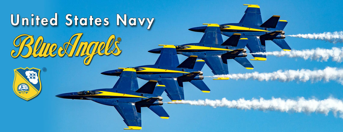 United States Navy Blue Angels flying in formation