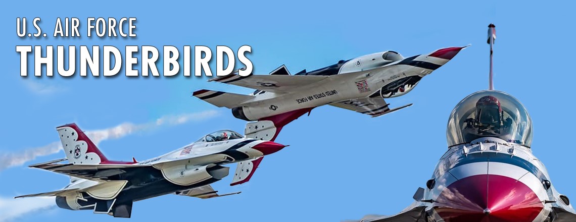 Photo collage of the U.S. Air Force Thunderbirds August 30, 31 and September 1 - Labor Day Weekend, Burke Lakefront Airport Cleveland, Ohio